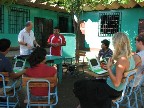 At the school, the teachers get training from Bill