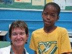 mary and jahquan before their lesson